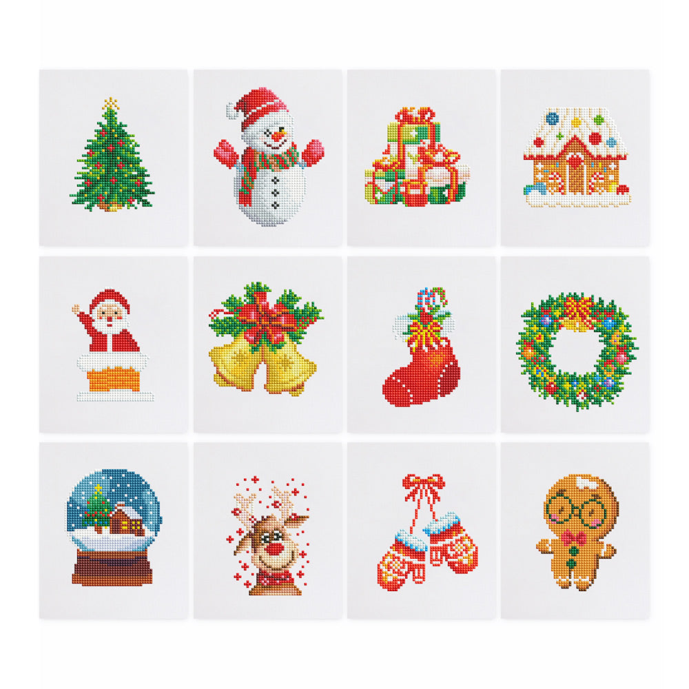 Warm Christmas 12Pcs - Mini Diamond Painting Kit