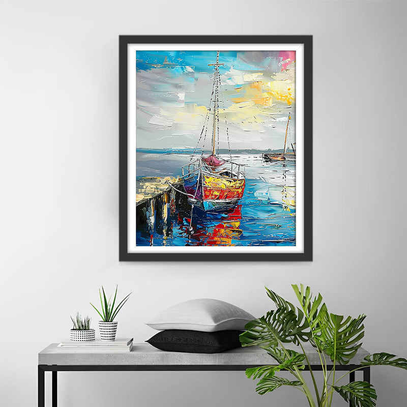 Watercolor Boat Diamond Painting