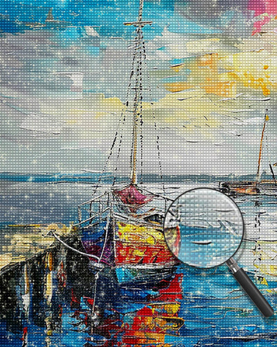 Watercolor Boat Diamond Painting