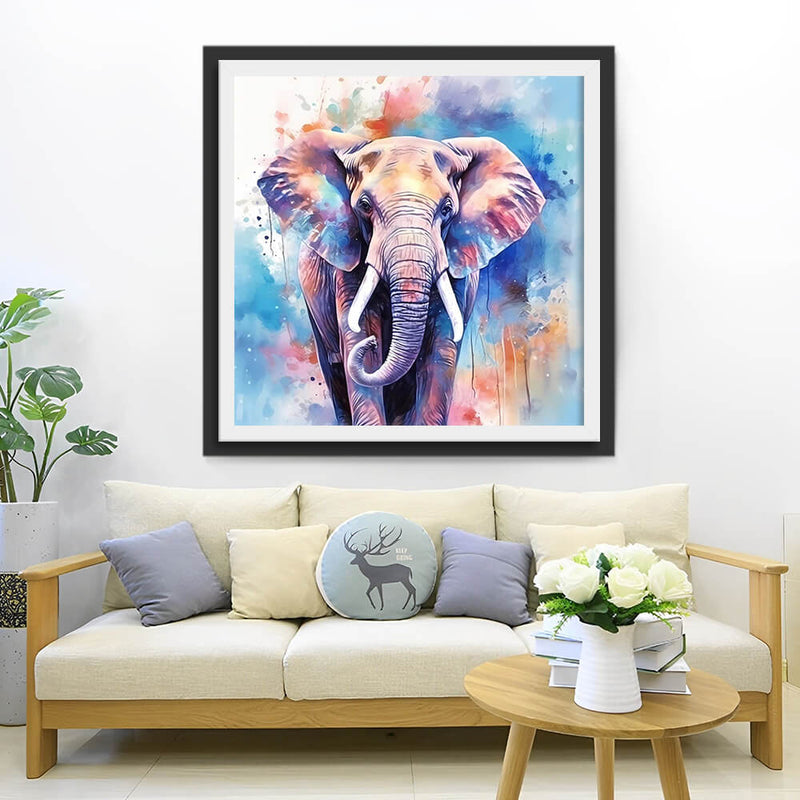 Watercolor Elephant Diamond Painting