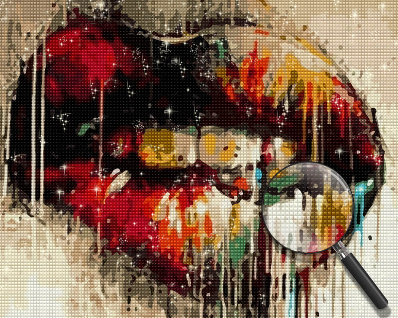 Watercolor Lips Diamond Painting