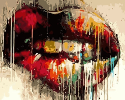 Watercolor Lips Diamond Painting