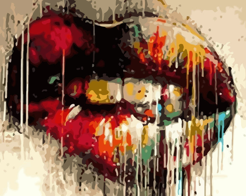 Watercolor Lips Diamond Painting