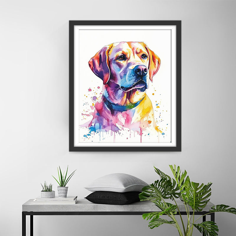 Watercolor Painting Style Dog Diamond Painting