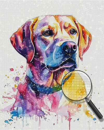 Watercolor Painting Style Dog Diamond Painting