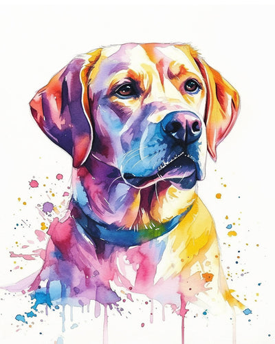 Watercolor Painting Style Dog Diamond Painting