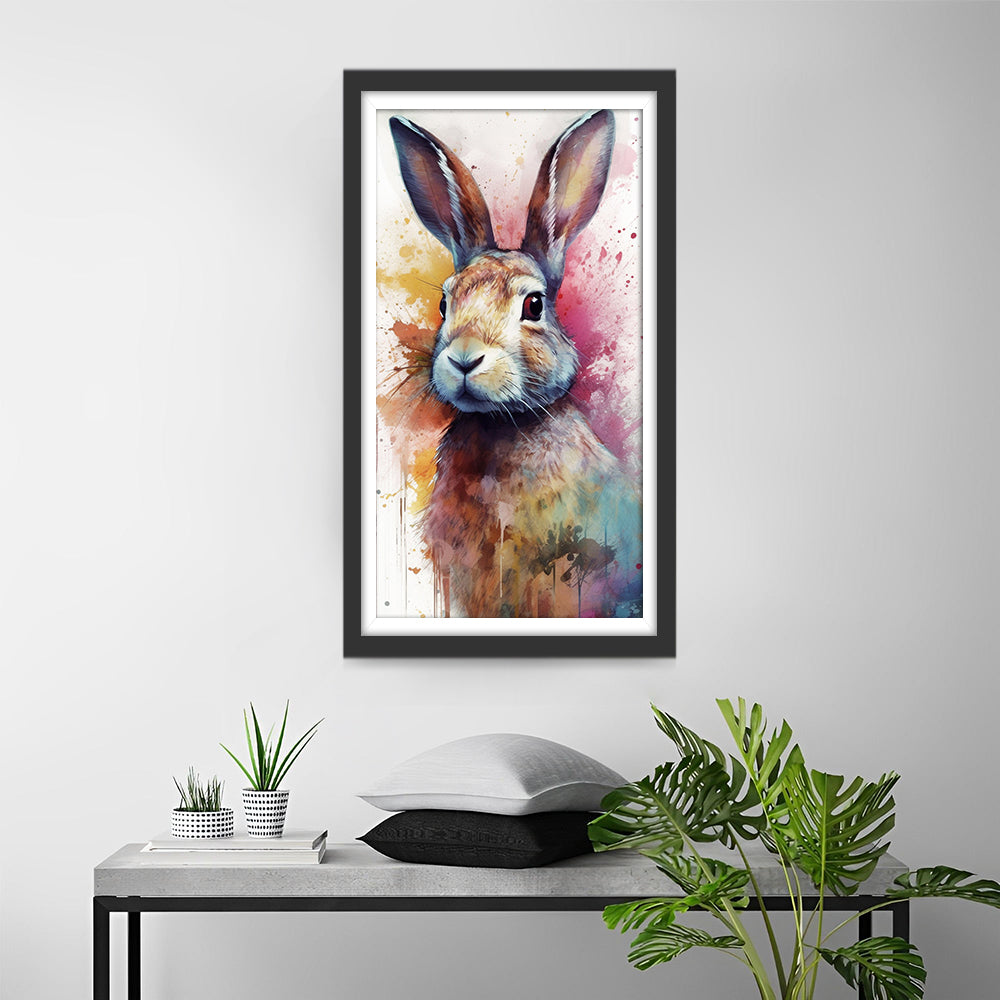 Watercolor Rabbit Diamond Painting