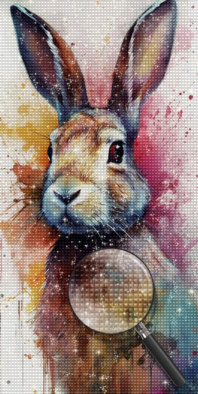 Watercolor Rabbit Diamond Painting
