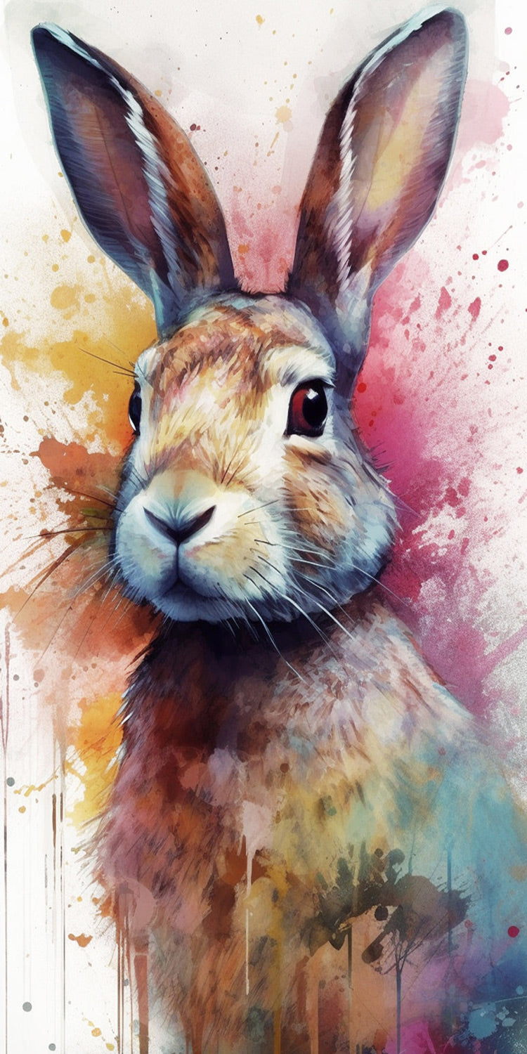 Watercolor Rabbit Diamond Painting