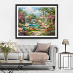 Waterfall in the Garden Diamond Painting