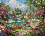 Waterfall in the Garden Diamond Painting