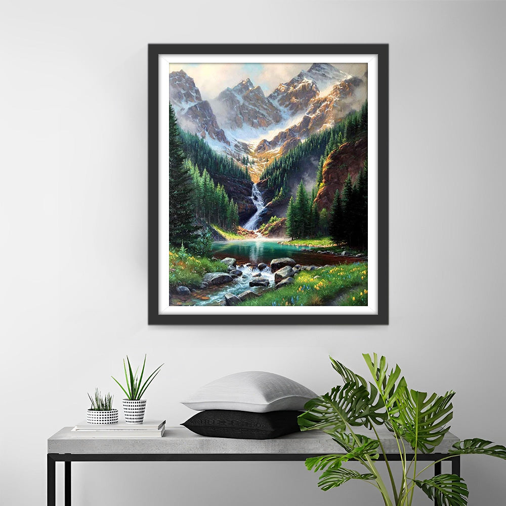 Waterfall in the Spring Mountains Diamond Painting