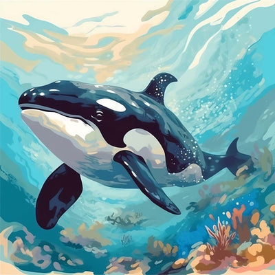 Whale in the Sea Diamond Painting