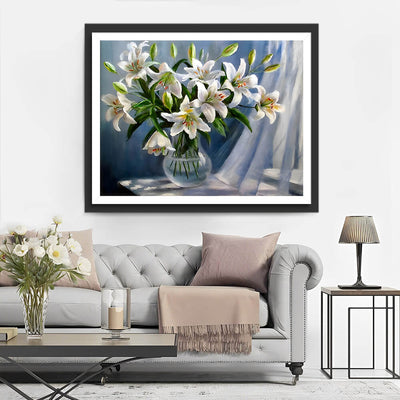 White Lilies Diamond Painting