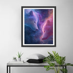 White Wolves in the Purple Starry Sky Diamond Painting
