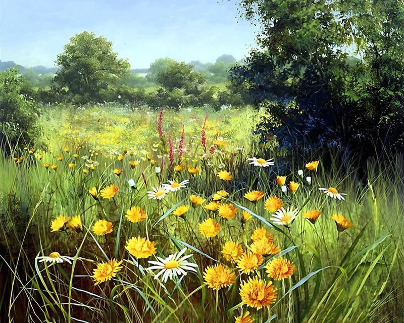 Wildflowers in the Meadow Diamond Painting