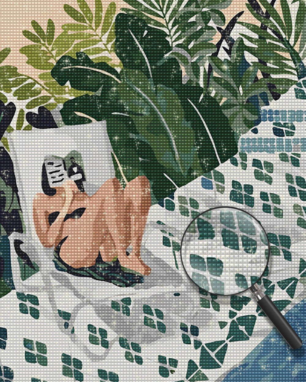 Woman by Swimming Pool Diamond Painting