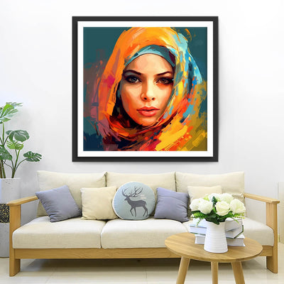 Woman in Hijab Diamond Painting