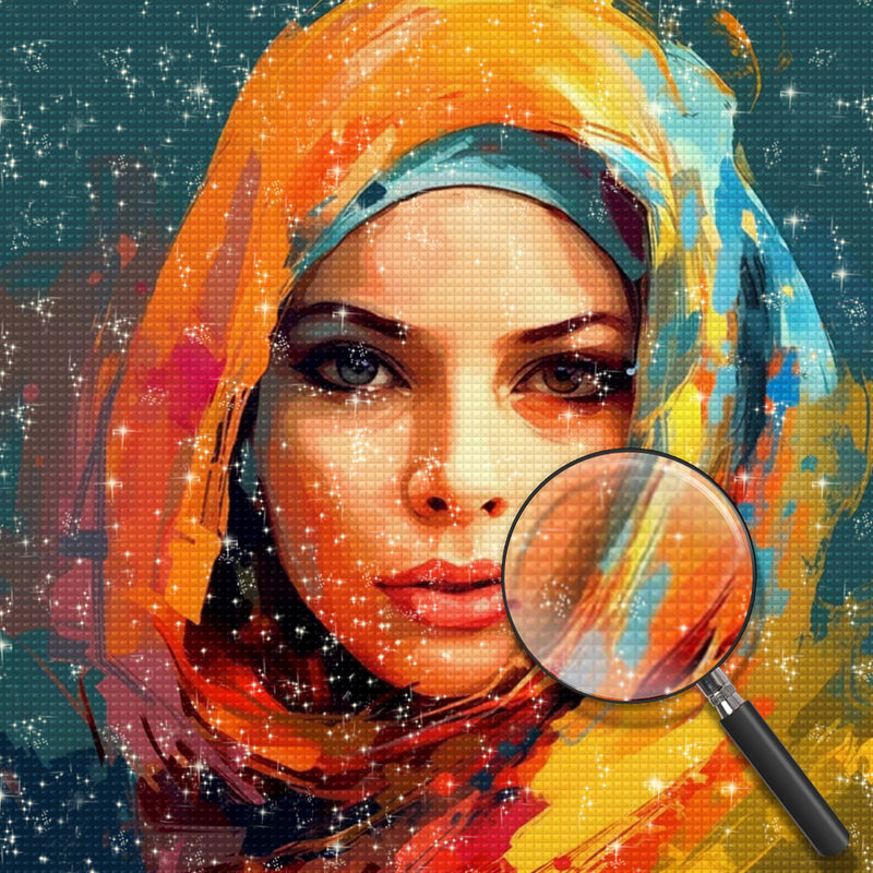 Woman in Hijab Diamond Painting