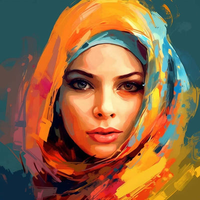 Woman in Hijab Diamond Painting