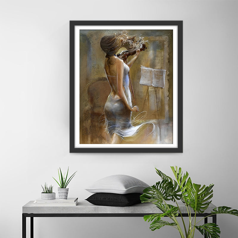 Woman Playing the Violin Diamond Painting