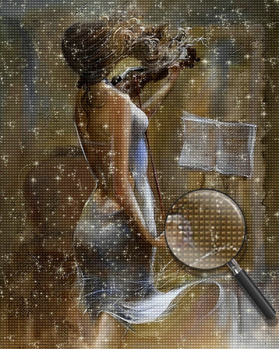 Woman Playing the Violin Diamond Painting