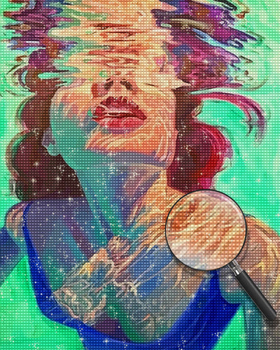 Woman Swimming in the Clear Water Diamond Painting