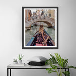 Woman Traveling by Boat Diamond Painting