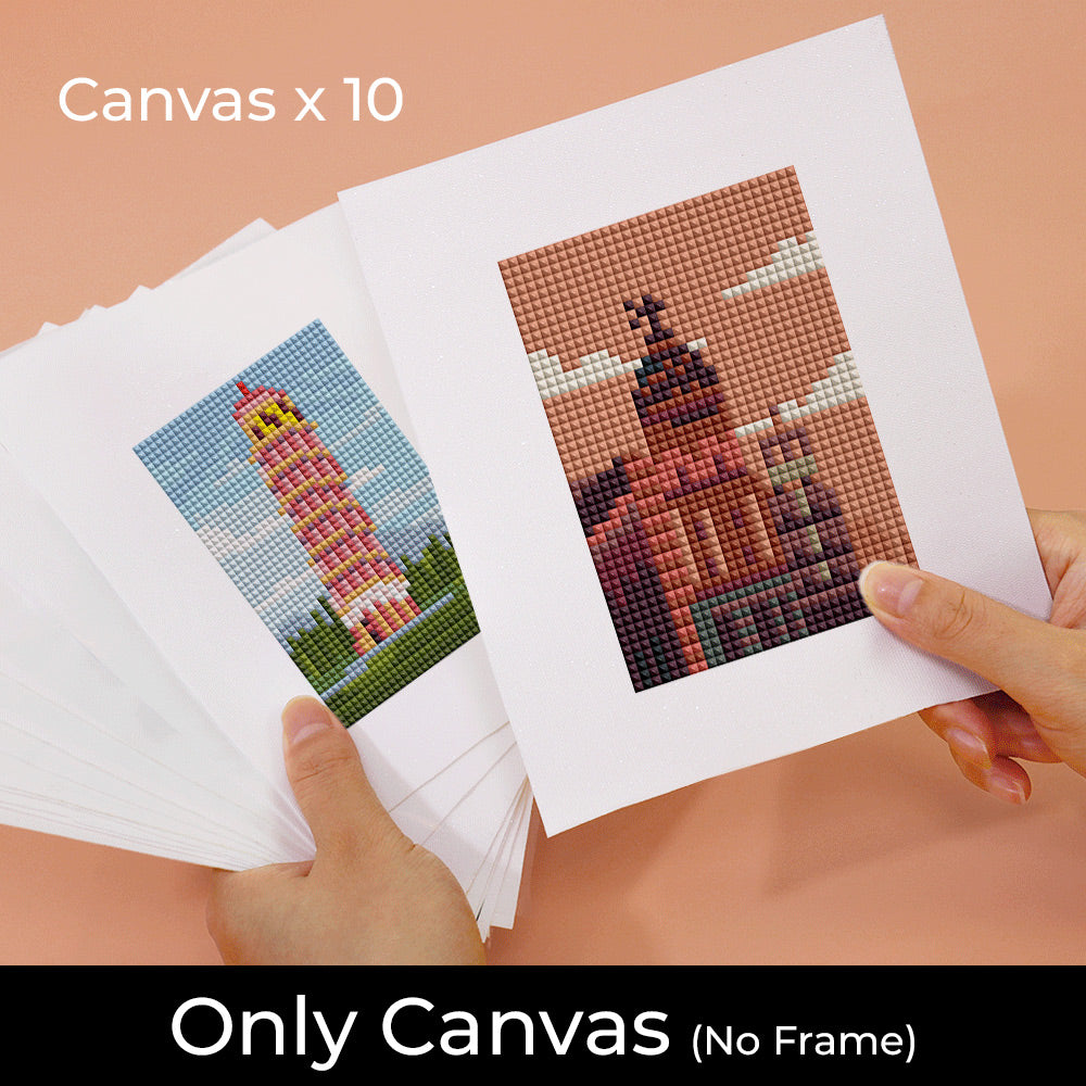 World Cities 10Pcs - Mini Diamond Painting Kit