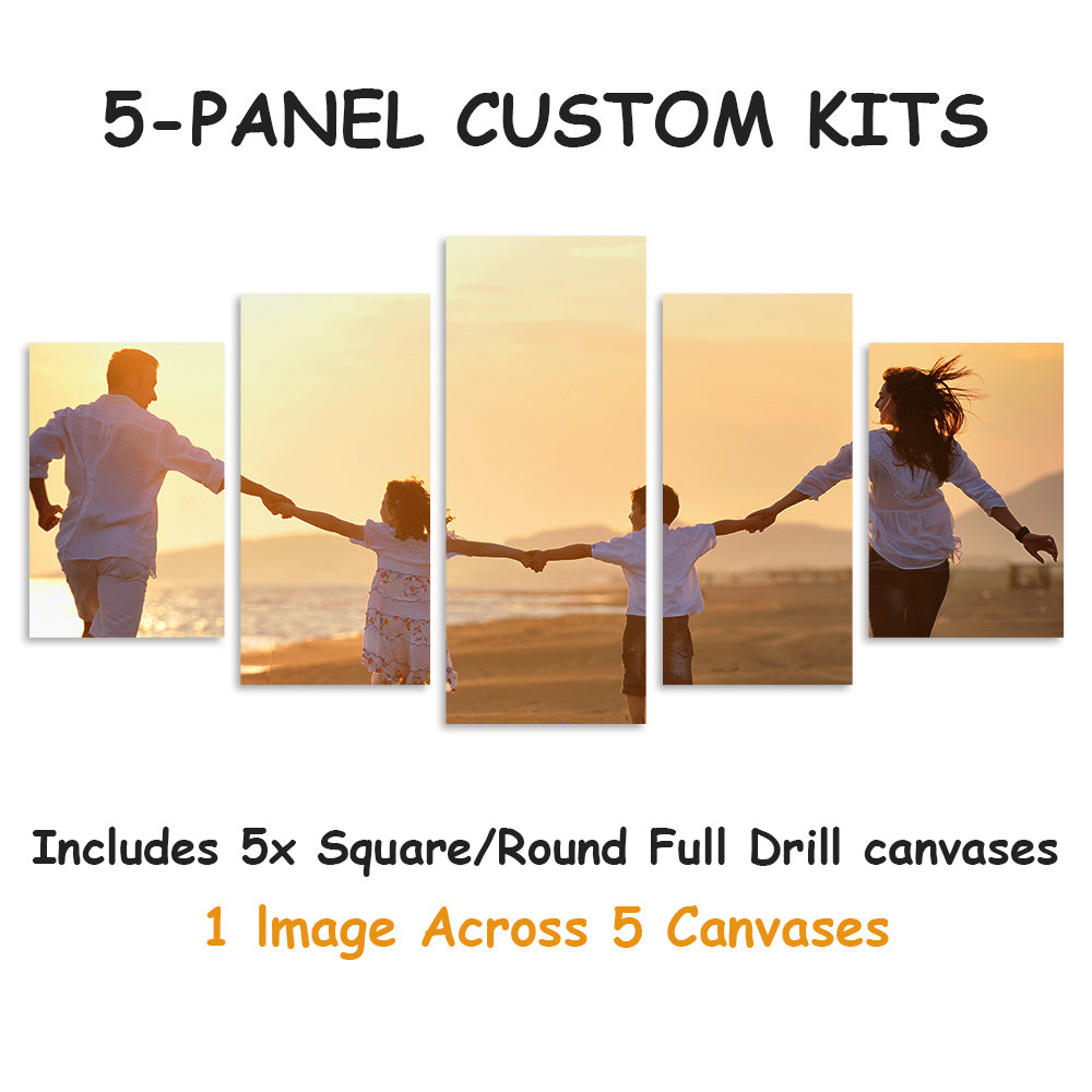 5 Panels Diamond Painting | Photo Custom