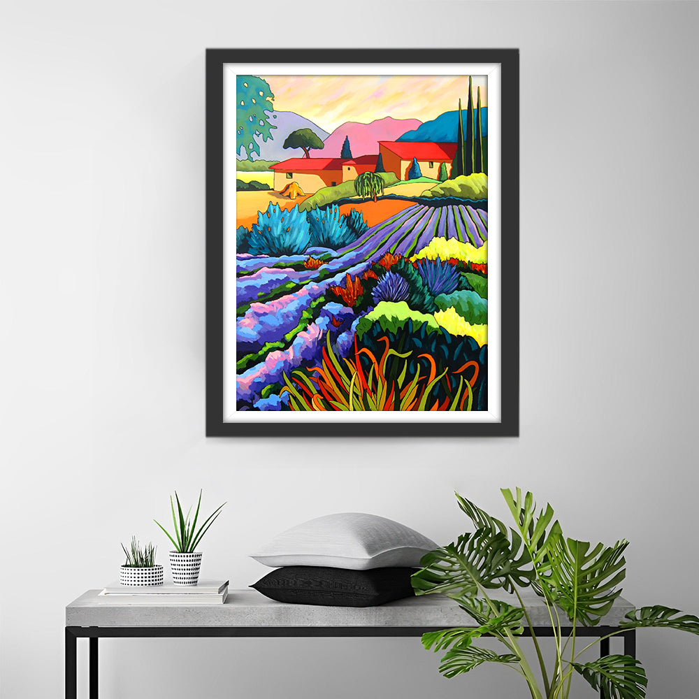 Cypress and lavender Diamond Painting