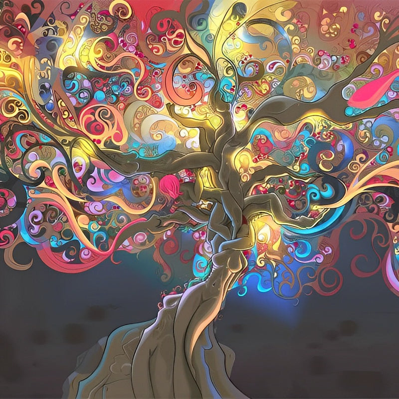 The Colorful Magic Tree Diamond Painting