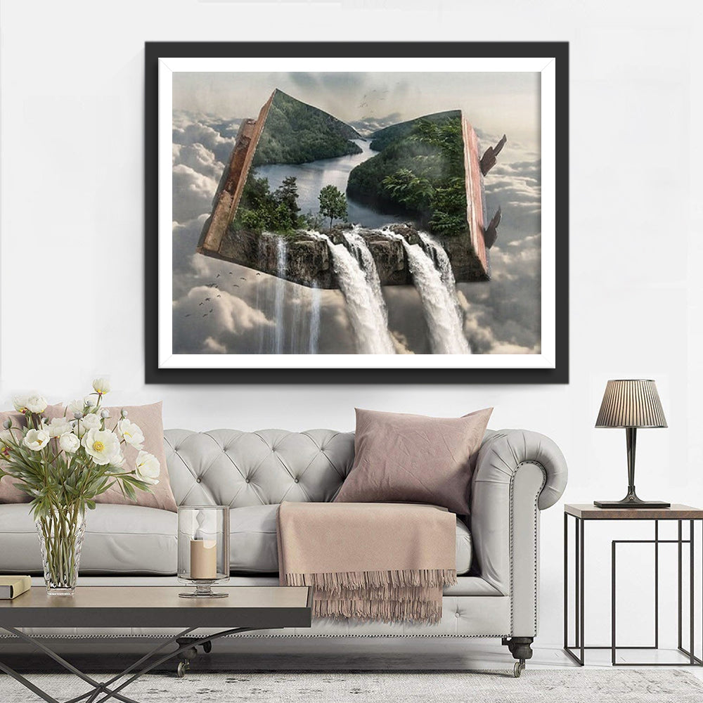 Books and Mountain Landscapes Diamond Painting