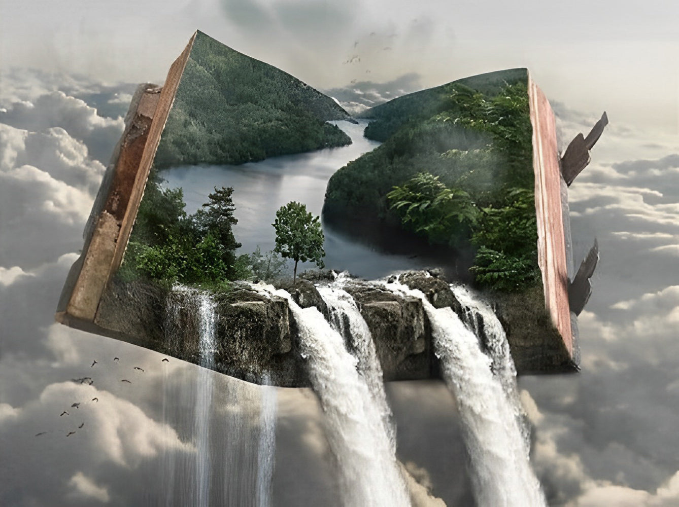 Books and Mountain Landscapes Diamond Painting