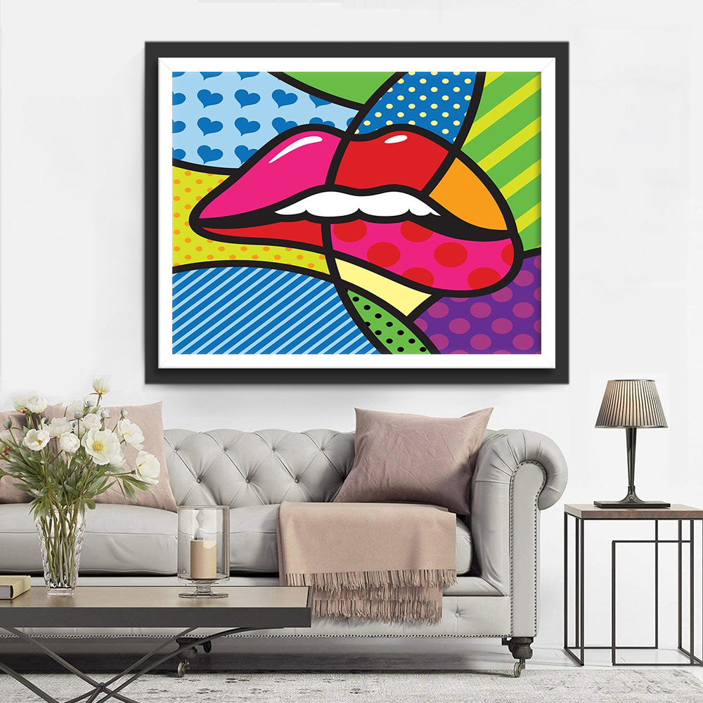 Popular Abstract Art Lip Diamond Painting