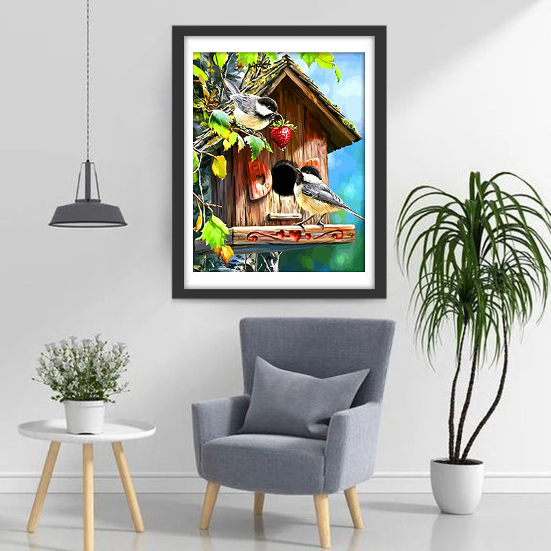 Birds and Bird House Diamond Painting