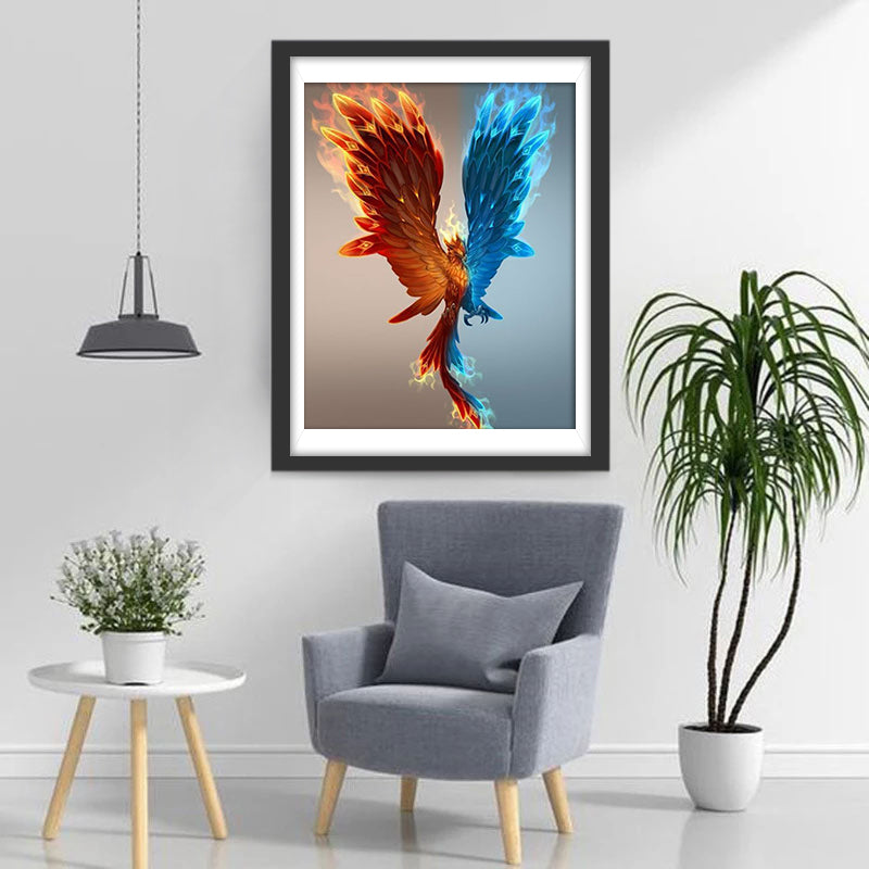 Phoenix of Water and Flame Diamond Painting