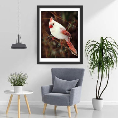 White Bird with Red Beak 5D DIY Diamond Painting Kits