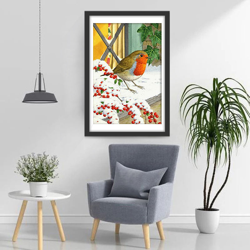 Bird on the Windowsill Diamond Painting
