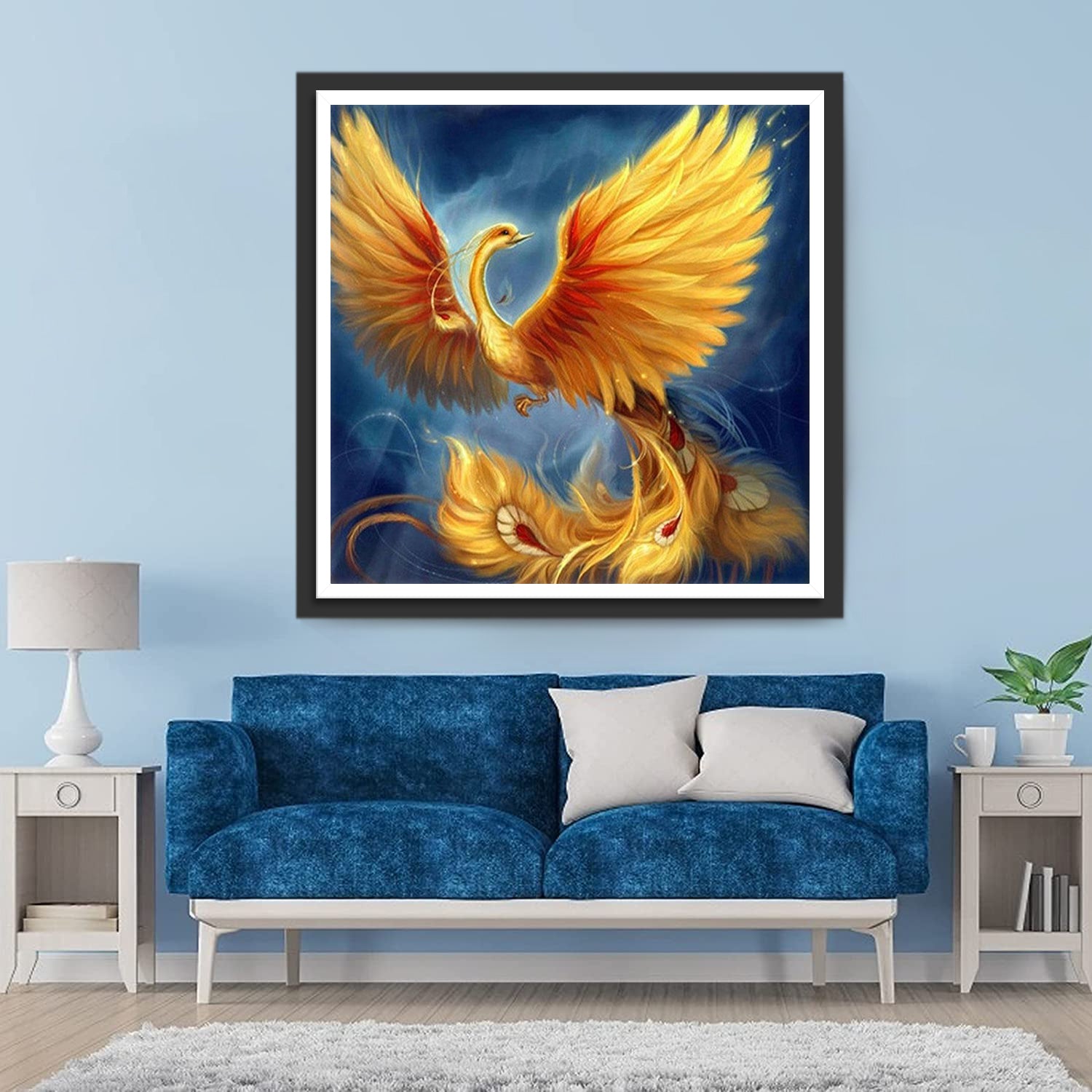 Flying Golden Phoenix Diamond Painting