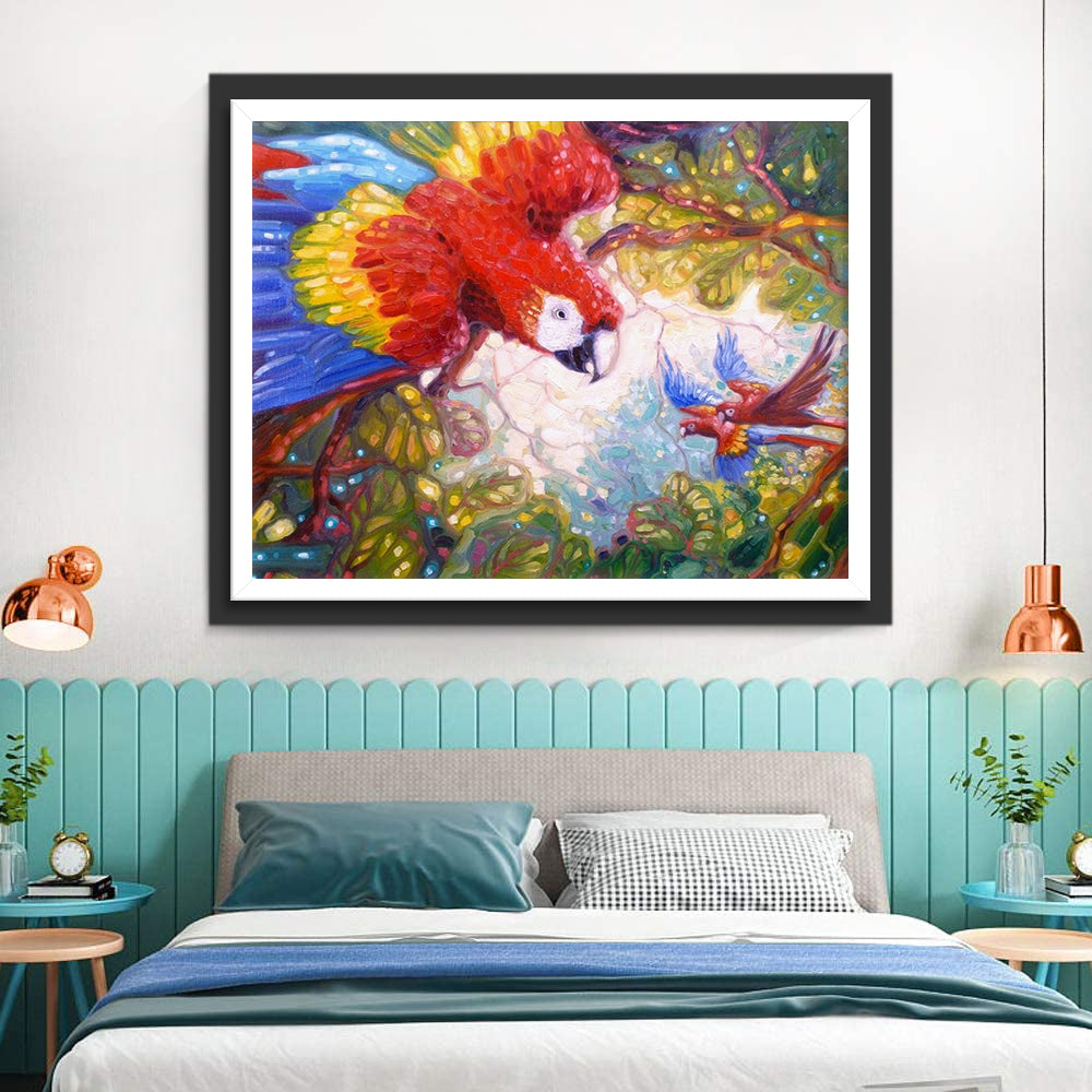 Flying Parrots Diamond Painting
