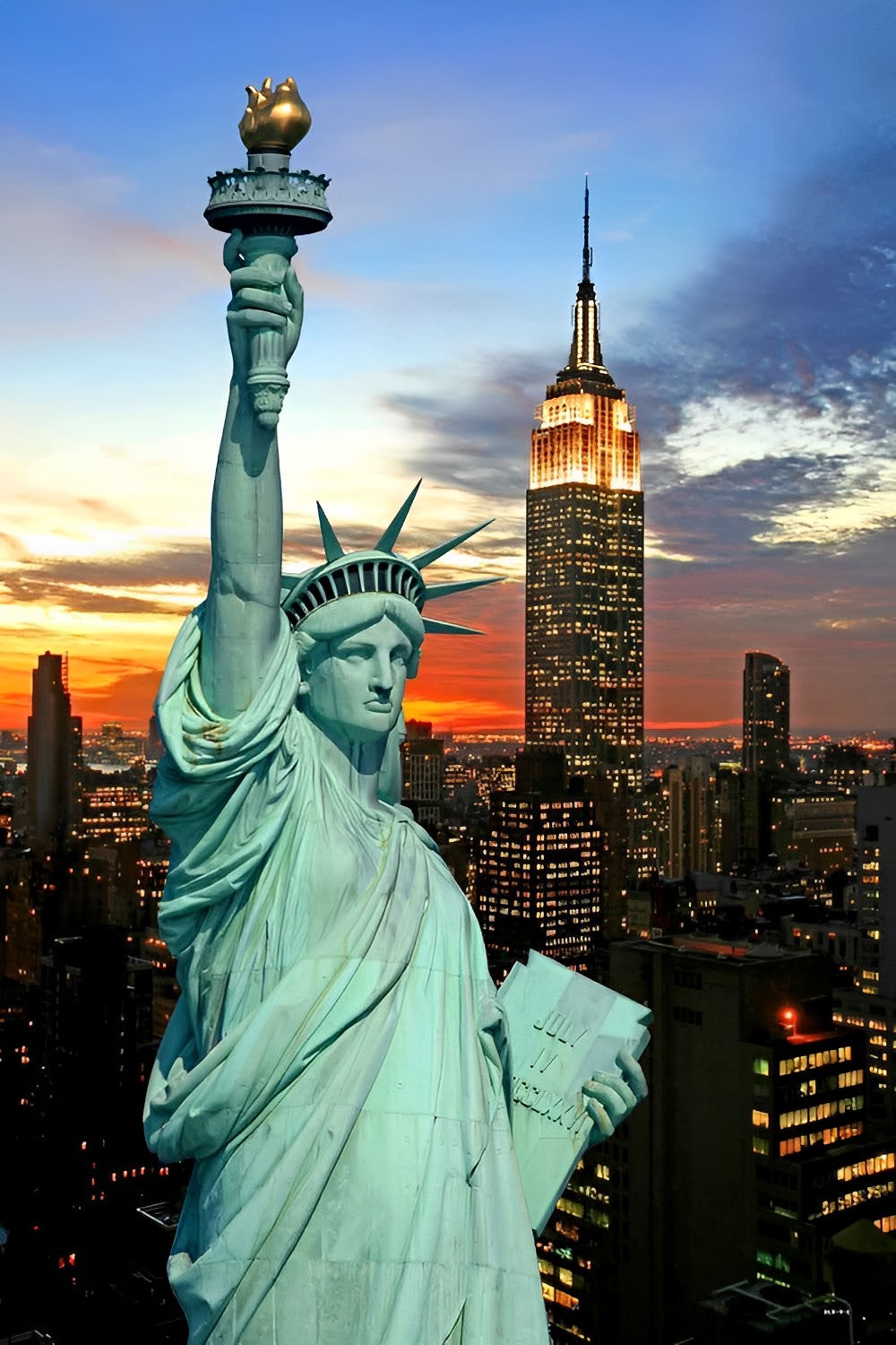 Statue of Liberty and Empire State Building Diamond Painting