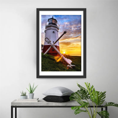 Boat Anchor and Lighthouse Diamond Painting