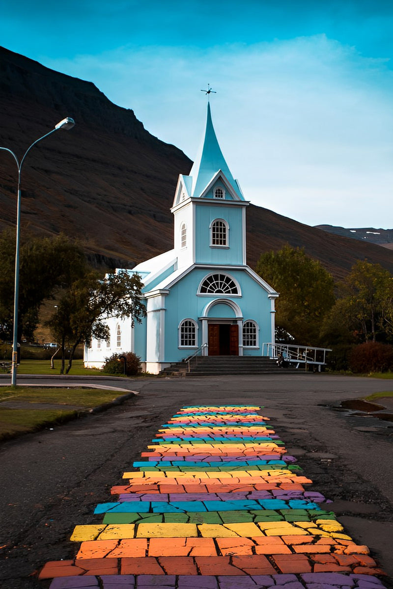 The Church of Seyðisfjörður Diamond Painting