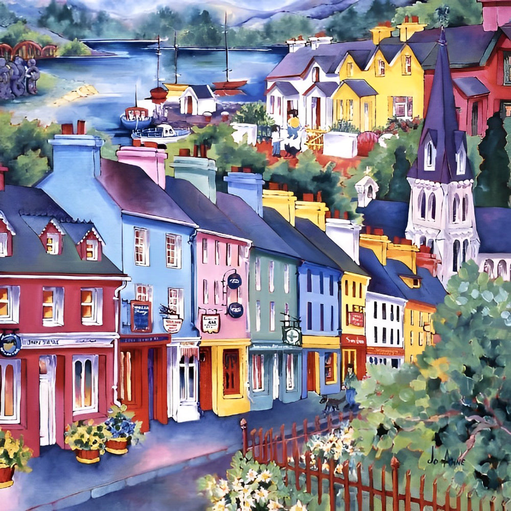 Small European Village Diamond Painting