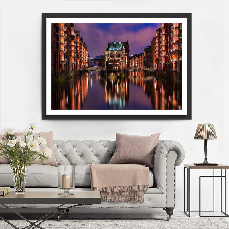 Hamburg at Night 5D DIY Diamond Painting Kits