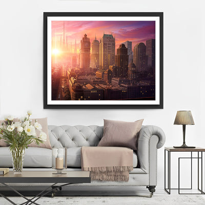 Sunset over the Skyscrapers 5D DIY Diamond Painting Kits