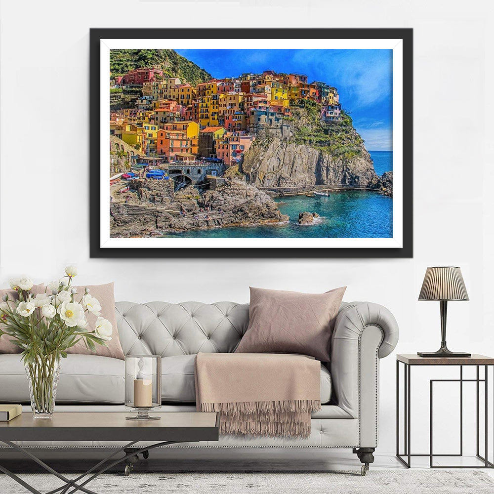 Italian Coastal Town Diamond Painting