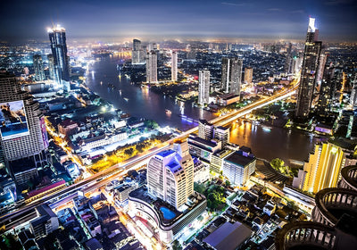 Night View of the Chao Phraya River in Thailand 5D DIY Diamond Painting Kits