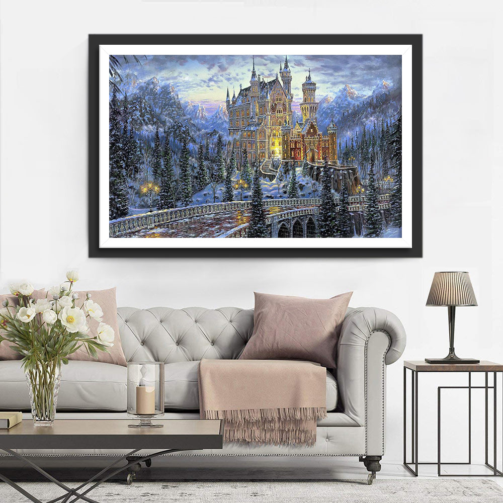 Castle in the Snow Diamond Painting